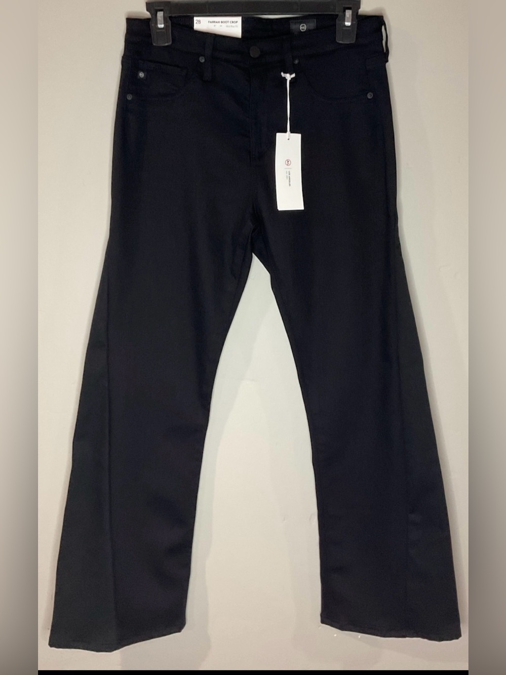 Adriano Goldschmied Women’s AG Farrah Boot Crop Mid Rise Jeans Black Sz 28 NWT - Picture 3 of 11